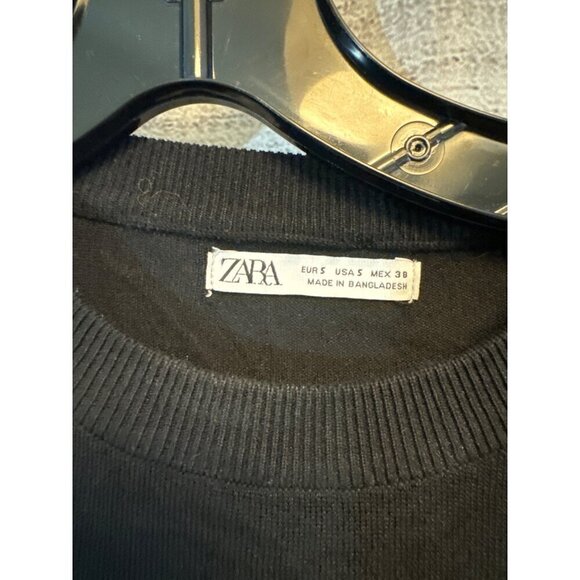 Mens Zara Black Long Sleeve Sweater Size S - Picture 2 of 3